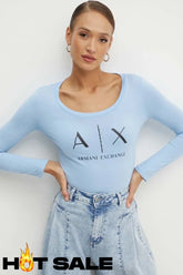 T-Shirt Women Blue Armani Exchange Camibuzo